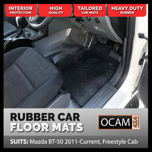Load image into Gallery viewer, CMM Rubber Car Floor Mats for Mazda BT-50 11/2011-08/2020 Freestyle Cab
