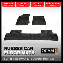 Load image into Gallery viewer, CMM Rubber Car Floor Mats for Isuzu D-MAX SUPER CAB 06/2012-07/2020 DMAX
