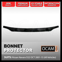 Load image into Gallery viewer, Bonnet Protector for Nissan Navara D22 OCT 2001-15 (All Vehicles) Tinted
