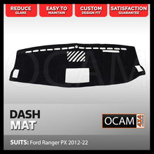Load image into Gallery viewer, Dash Mat for Ford Ranger PXII PXIII 2012-2015 XLT, XLS with Tech Pack
