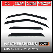 Load image into Gallery viewer, OCAM Weathershields Visors For Toyota Hilux 165 167 172 176, 12/97-03/2005
