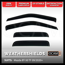 Load image into Gallery viewer, OCAM Weathershields for Mazda BT-50 TF Sep 20+ Window Visors, Tinted BT50
