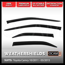 Load image into Gallery viewer, OCAM Weathershields for Toyota Camry XV50 10/2011 - 03/2015 Window Visors

