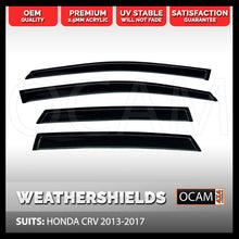 Load image into Gallery viewer, OCAM Weathershields for HONDA CRV 2013-SEP 2017 Window Door Visors Tinted
