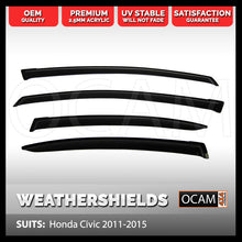 Load image into Gallery viewer, OCAM Weathershields For Honda Civic 2011-2015, Sedan Gen 9 Window Visors
