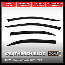 Load image into Gallery viewer, OCAM Weathershields For Toyota Corolla Sedan 2001-2007 Window Visors
