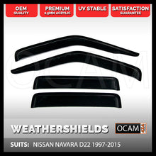 Load image into Gallery viewer, OCAM Weathershields for NISSAN NAVARA D22 1997-2015 Window Visors

