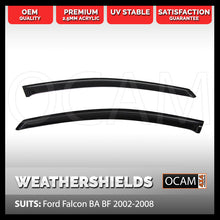 Load image into Gallery viewer, Weathershields For Ford Falcon BA BF 2002-2008 Visors XR XR6 XR8 Front Set Only

