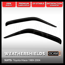 Load image into Gallery viewer, OCAM Weathershields for Toyota Hiace 1989-2004 Window Door Visors Tinted 2-pcs
