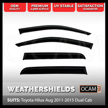 Load image into Gallery viewer, OCAM Weathershields For Toyota Hilux N70 08/2011-15 Dual Cab SR SR5 Visors
