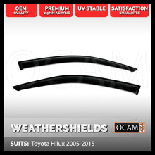 Load image into Gallery viewer, OCAM Weathershields For Toyota Hilux 2005-2015 Extra Cab SR SR5 Visors
