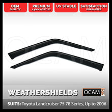 Load image into Gallery viewer, Weathershields For Toyota Landcruiser 70 75 78 Series, Up to 2006, 2 pcs Window Visors
