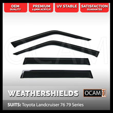 Load image into Gallery viewer, OCAM Weathershields For Toyota Landcruiser 70 76 79 Series Window Visors, 2007-Current

