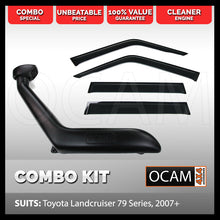 Load image into Gallery viewer, OCAM Weathershields &amp; OCAM 4" Snorkel For Toyota Landcruiser 76 79 Series, 2007-10/2023, Window Visors
