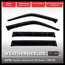 Load image into Gallery viewer, OCAM Weathershields For Toyota Landcruiser 80 Series 1990 - 1998 Window Visors
