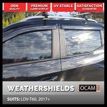 Load image into Gallery viewer, OCAM Weathershields Visors For LDV T60, 2017-Current
