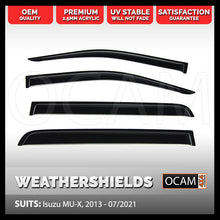 Load image into Gallery viewer, OCAM Weathershields for Isuzu MU-X 2013-07/2021 Window Visors Tinted MUX
