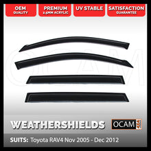 Load image into Gallery viewer, OCAM Weathershields For Toyota RAV4 Nov 2005 - Dec 2012 Window Door Visors
