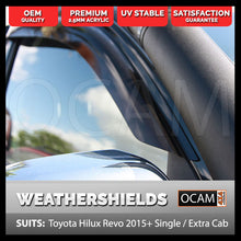 Load image into Gallery viewer, OCAM Weathershields For Toyota Hilux N80 2015-Current, Extra, Single Cab, Window Visors 2-pce
