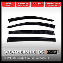 Load image into Gallery viewer, OCAM Weathershields For Mitsubishi Triton ML MN 2006-04/2015 Window Visors

