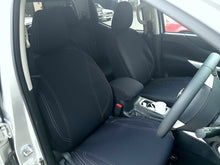 Load image into Gallery viewer, PRE-MADE First Row Wetseat Neoprene Seat &amp; Headrest Covers for Mazda BT-50 07/2011-May 2015, Black With Orange Stitching

