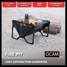 Load image into Gallery viewer, Quality Portable BBQ Fire Pit, 5mm Thick

