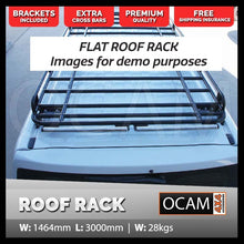 Load image into Gallery viewer, OCAM Aluminium Flat Roof Rack For Toyota Hiace 2019-Current, Rollers, Alloy 3000x1464mm
