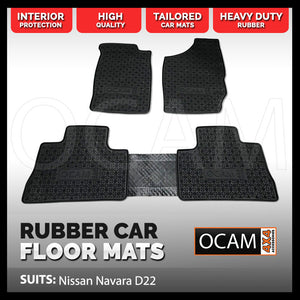 BRAND NEW Tailored Rubber Floor Mats for Nissan Navara D22 (2001-2015)