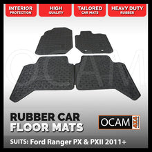 Load image into Gallery viewer, Rubber Floor Car Mats for Ford Ranger PX PXMKII T6 XLT XLS XL Wildtrack 2011-2018
