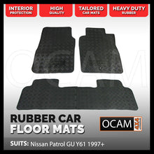 Load image into Gallery viewer, Tailored Rubber Floors Mats for Nissan Patrol GU Y61 1997-15
