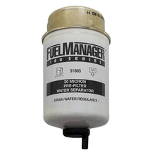 Load image into Gallery viewer, Fuel Manager FM 100 Series Replacement Element 31865 – 30 MICRON, FM31865
