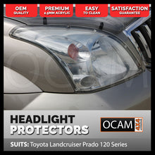 Load image into Gallery viewer, OCAM Headlight Headlamp Protectors for Toyota Prado 120 Series Lamp Covers
