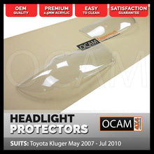 Load image into Gallery viewer, OCAM Headlight Protectors for Toyota Kluger May 2007 - Jul 2010 Lamp Covers
