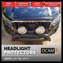 Load image into Gallery viewer, OCAM Headlight Protectors For LDV T60, 2017-21, Headlamp Covers
