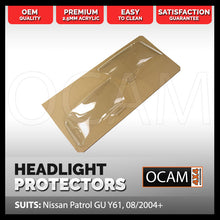 Load image into Gallery viewer, OCAM Headlight Protectors For Nissan Patrol GU Y61, 08/2004+ Headlamp Covers
