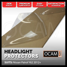 Load image into Gallery viewer, OCAM Headlight Protectors For Nissan Patrol Y62 2012-19 Headlamp Covers

