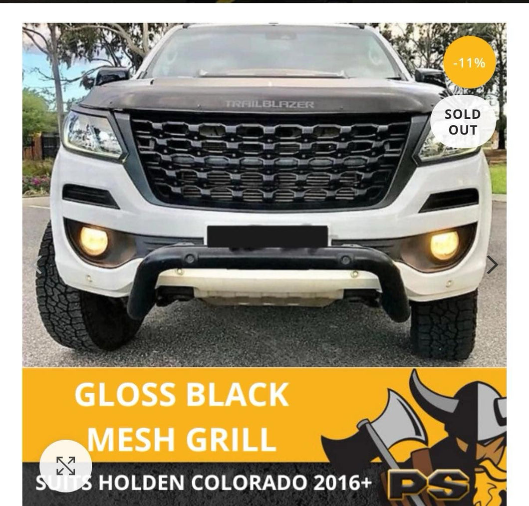 Front Black Grille to suit Holden Colorado / Trailblazer 2016 - 2020