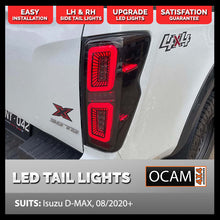 Load image into Gallery viewer, LED Tinted Tail Lights For Isuzu D-MAX, 08/2020-Current
