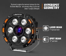 Load image into Gallery viewer, Lightfox Pair 7inch Osram Laser LED Driving Lights 1Lux 2226m 11285 Lumens
