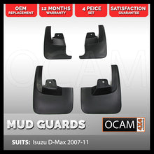Load image into Gallery viewer, Mud Guards Flaps Front and Rear For Isuzu D-Max 2007-11, Single Cab, 4WD 4X4
