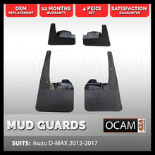 Load image into Gallery viewer, Mud Guards Flaps Front and Rear For Isuzu D-MAX 06/2012-20 4WD 4X4
