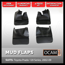 Load image into Gallery viewer, Mud Flaps For Toyota Landcruiser Prado 120 series 2003-2009 Front and Rear
