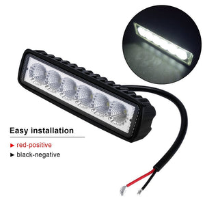 2 x 6" inch LED Lights 18 Watts White Spread