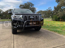 Load image into Gallery viewer, Nudge Bar for Toyota Prado 150 Series 2009-2021 Stainless Powder Coat Black Airbag Compliant
