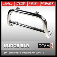 Load image into Gallery viewer, OCAM Nudge Bar For Mitsubishi Triton MN ML 2006-04/2015 Airbag Compliant
