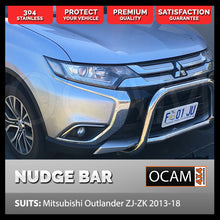 Load image into Gallery viewer, OCAM Nudge Bar For Mitsubishi Outlander ZJ-ZK 2013-18, 304 Stainless Steel
