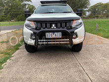 Load image into Gallery viewer, Nudge Bar For Mitsubishi Triton MQ 05/2015-10/2018 Airbag Compliant Stainless Powder Coat Black
