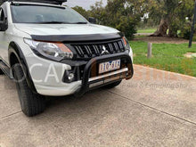 Load image into Gallery viewer, Nudge Bar For Mitsubishi Triton MQ 05/2015-10/2018 Airbag Compliant Stainless Powder Coat Black
