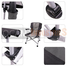 Load image into Gallery viewer, OCAM Camping Chair - Folding Outdoor Chair With Armrests 4X4, Charcoal &amp; Black
