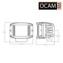 Load image into Gallery viewer, OCAM 2" LED Square Light, Spot beam Wide 180° 20W 9-36V
